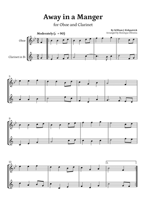 Book cover for Away in a Manger (Oboe and Clarinet) - Beginner Level