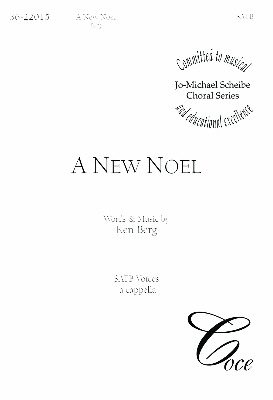 A New Noel A New Noel 4-Part scores gallery preview page 1