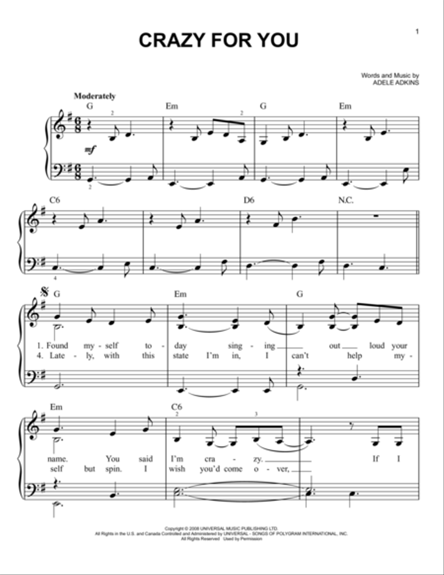 Crazy For You Voice scores gallery preview page 1