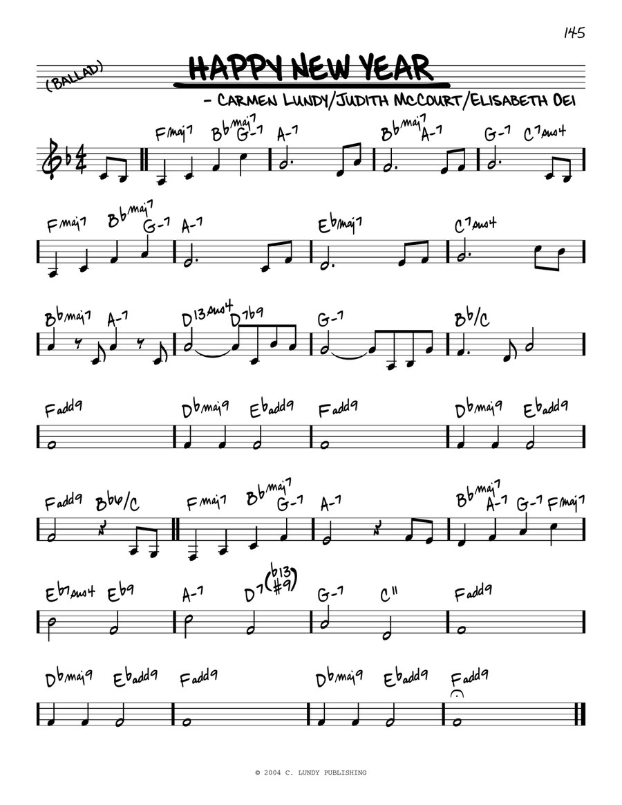 Happy New Year Happy New Year Piano scores gallery preview page 1