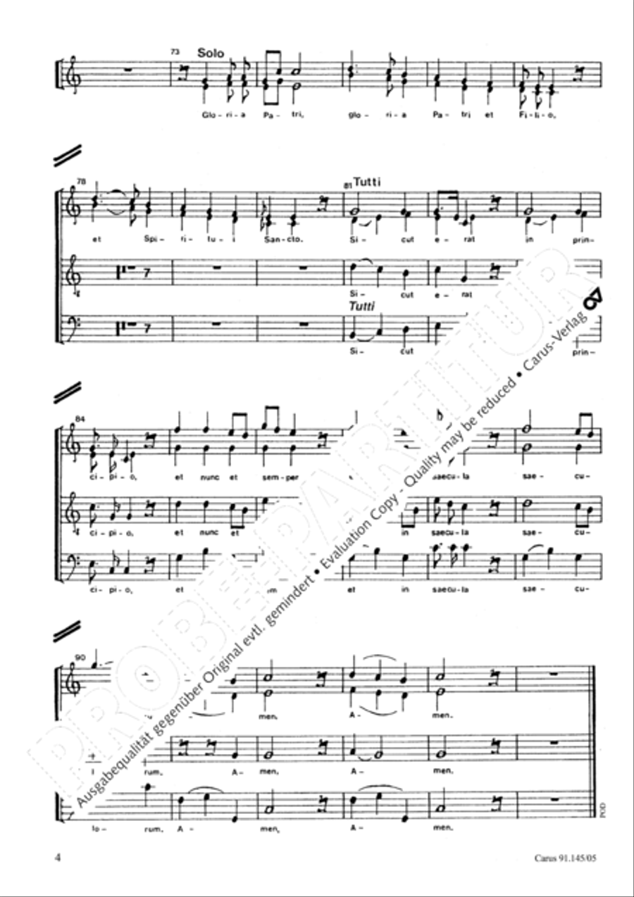 Magnificat in C-Dur 4-Part scores gallery preview page 5
