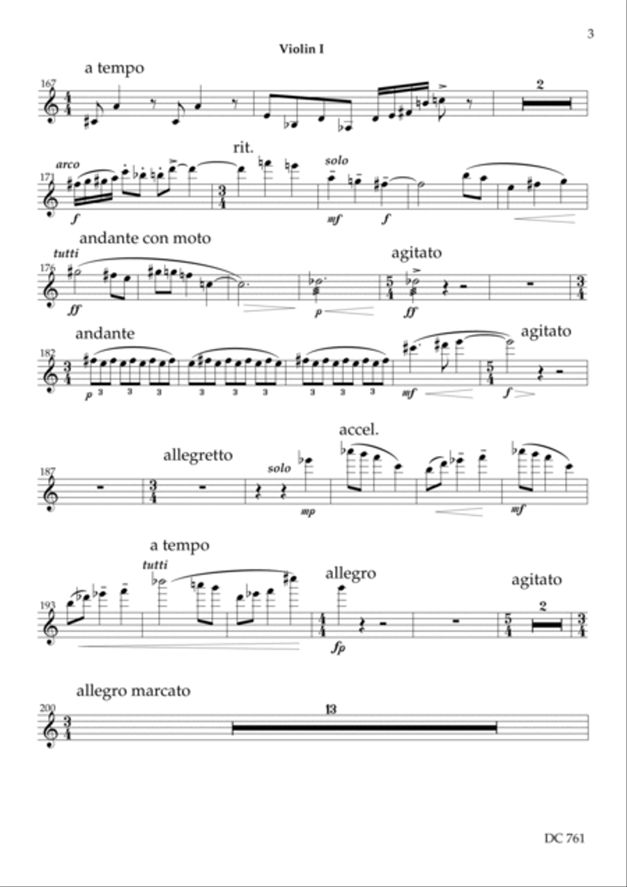 Symphony No.5 [string parts] String Quartet scores gallery preview page 3