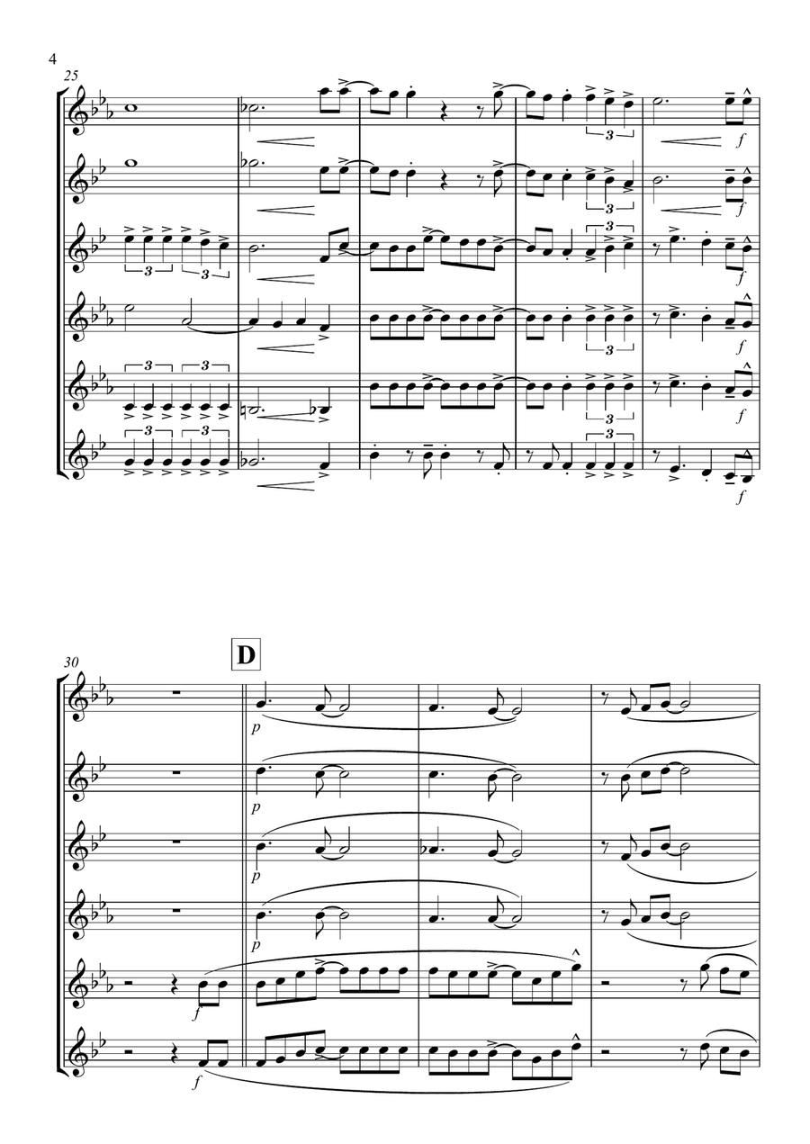 Build Me Up, Buttercup Woodwind Ensemble scores gallery preview page 4