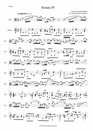 Sonata in C (No IV) for viola and guitar