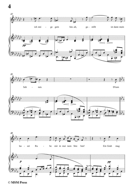 Schubert-Schatzgräbers Begehr,Op.23 No.4,in e flat minor,for Voice&Piano image number null