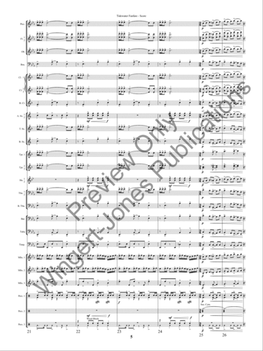 Tidewater Fanfre (Score) Concert Band scores gallery preview page 8