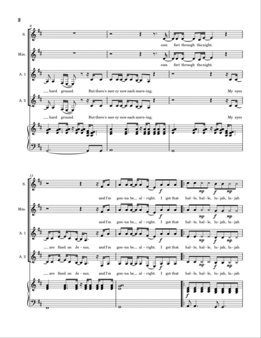 Hallelujah Feeling SSAA scores gallery preview page 3