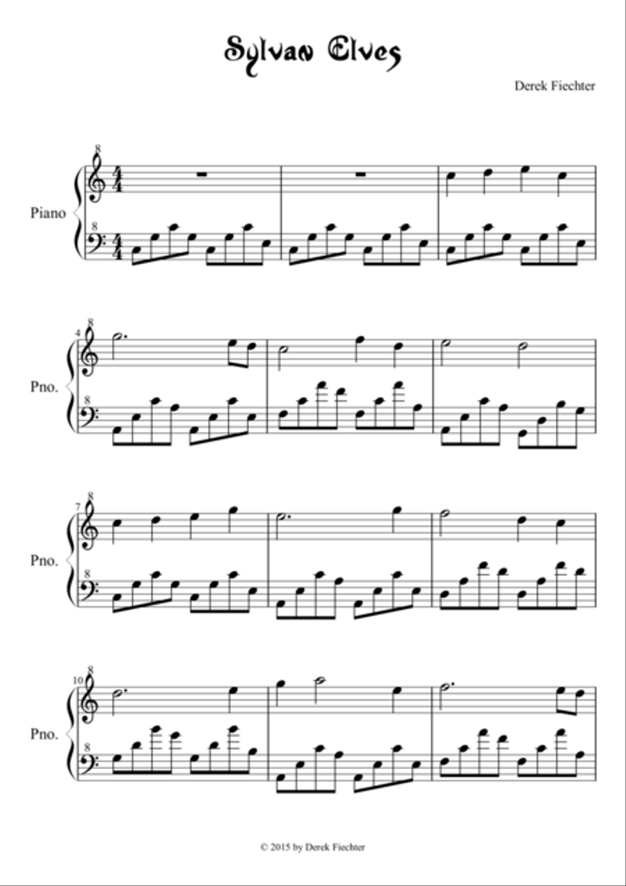 Sylvan Elves Sylvan Elves Piano Solo scores gallery preview page 1