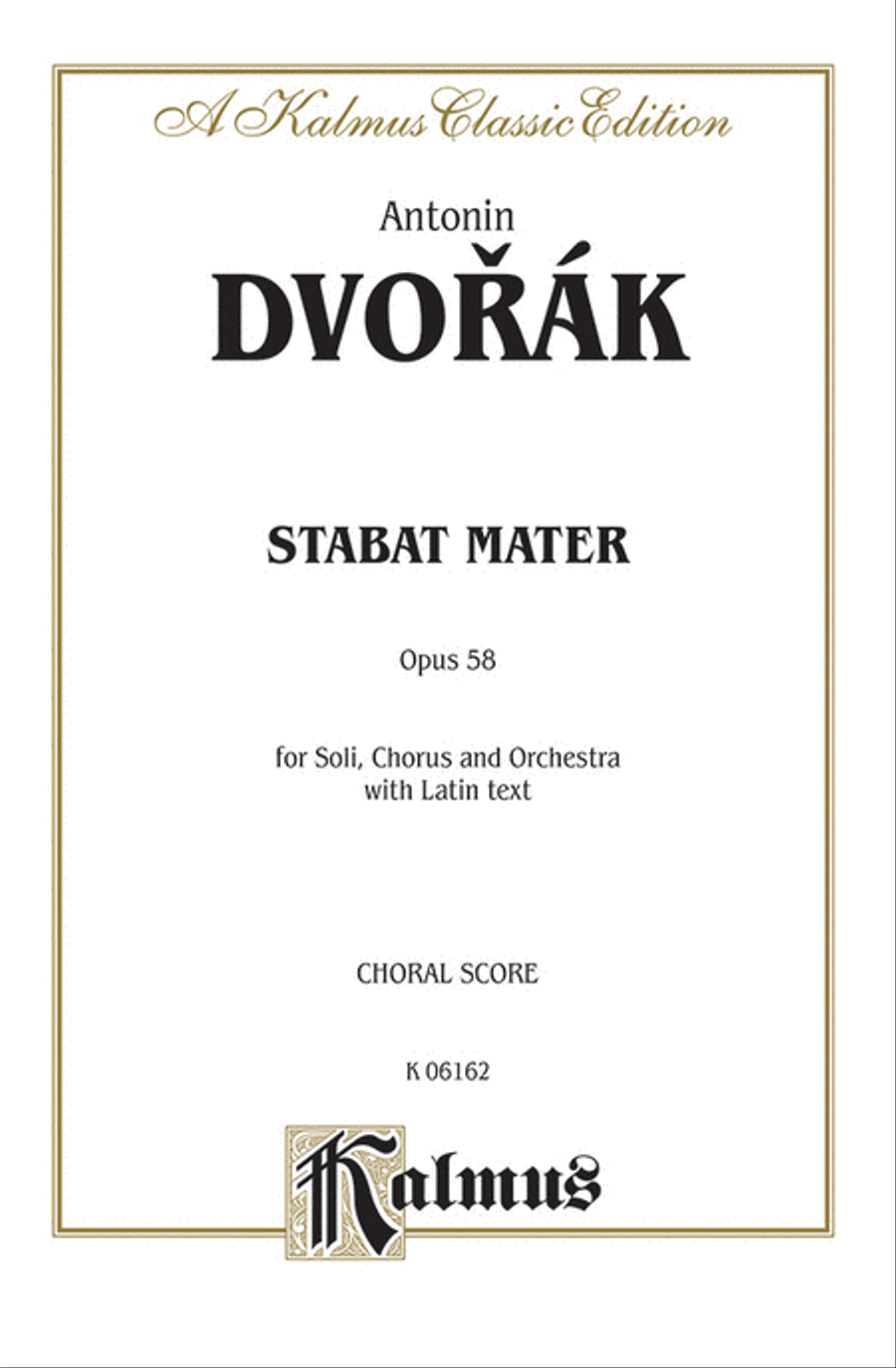 Stabat Mater, Op. 58 4-Part scores gallery preview page 1