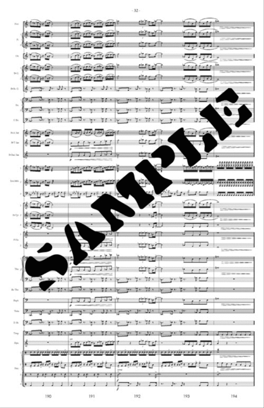 Stubernic Fantasy for Wind Ensemble B-Flat Clarinet scores gallery preview page 2