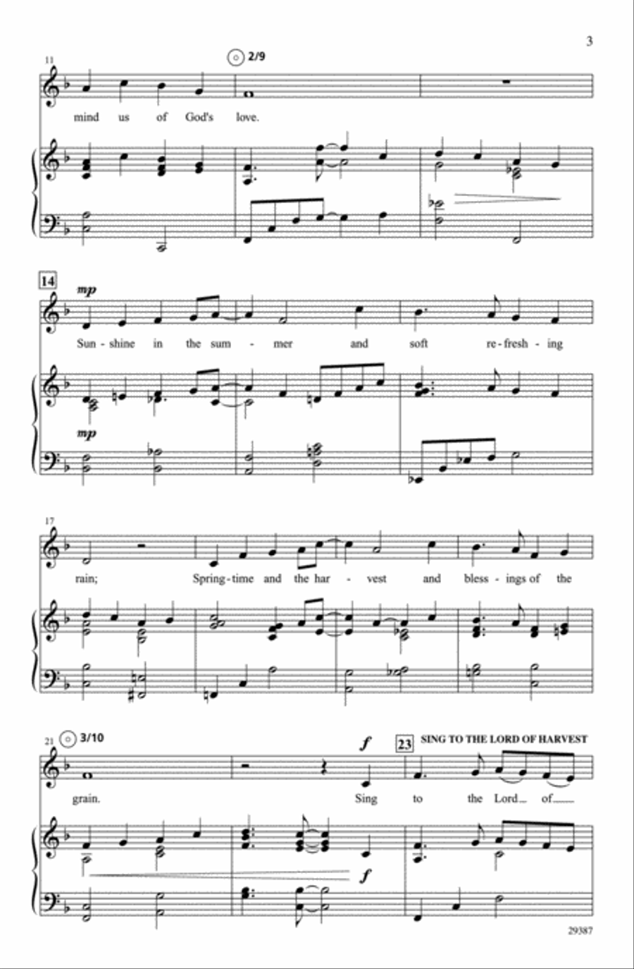 All Good Gifts Around Us Unison Choir scores gallery preview page 3