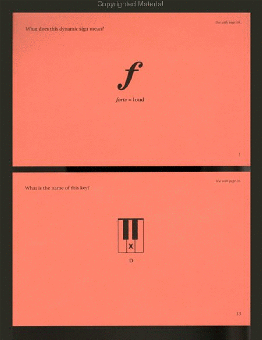 Music for Little Mozarts - Flash Cards For Book 1 Piano Method scores gallery preview page 3
