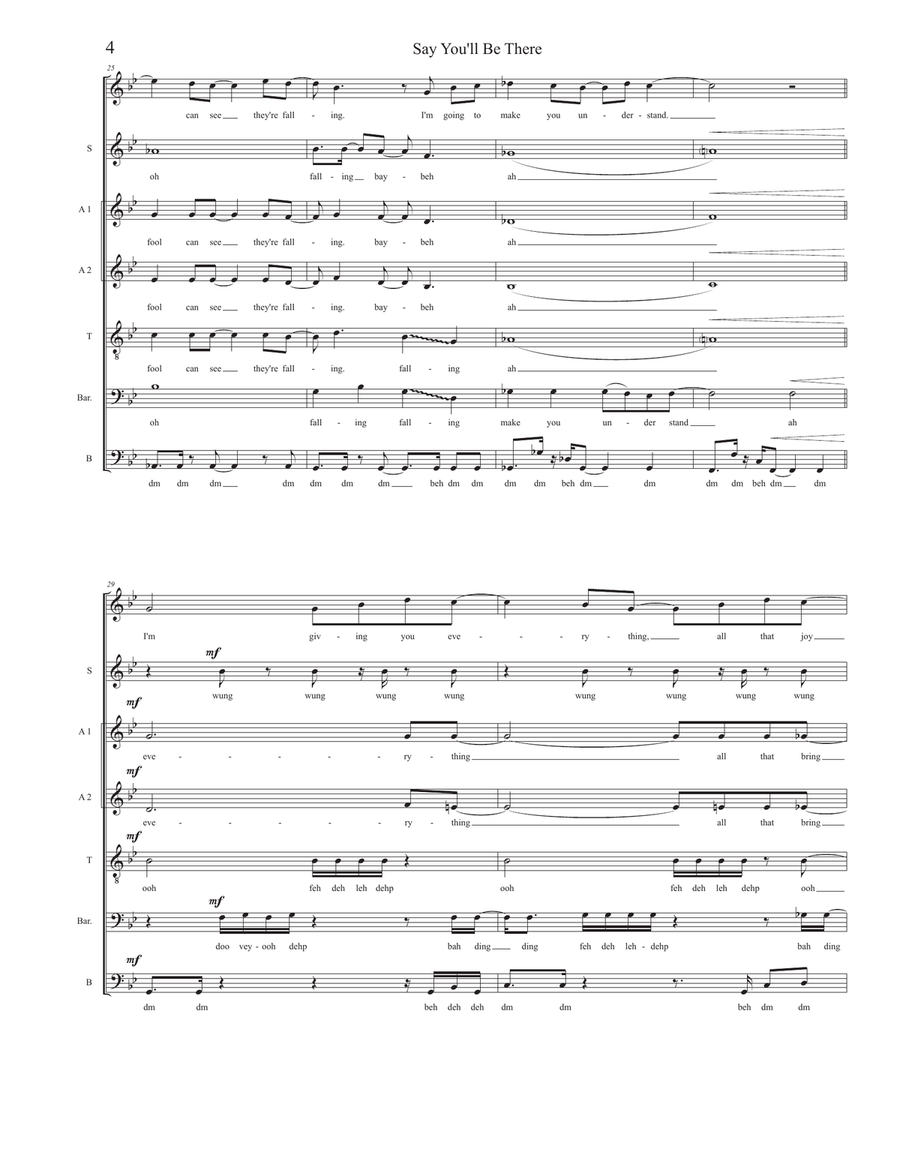 Say You'll Be There 4-Part scores gallery preview page 4