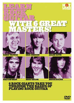 Book cover for Learn Rock Guitar with 6 Great Masters!