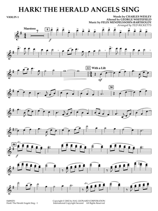 Hark! The Herald Angels Sing (arr. Ted Ricketts) - Violin 1