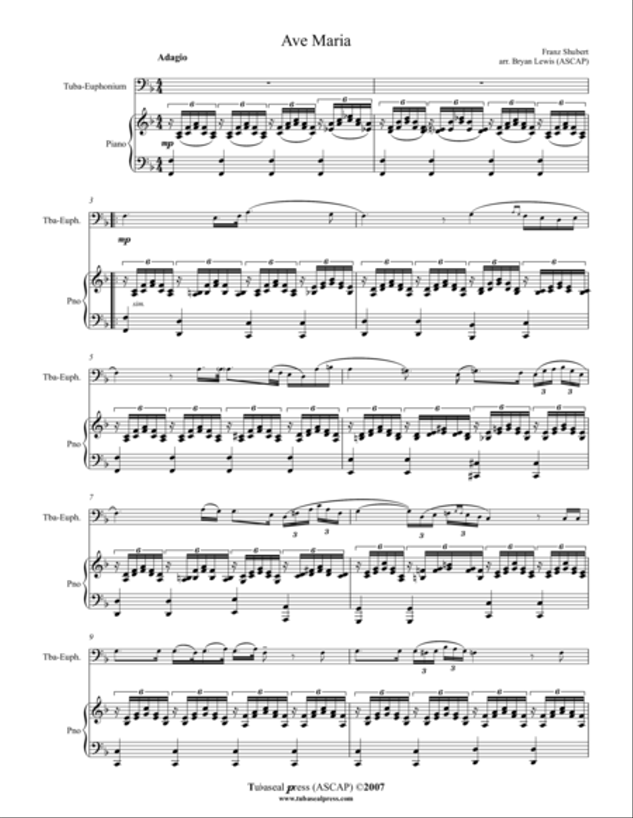 Ave Maria Brass Duet scores gallery preview page 1