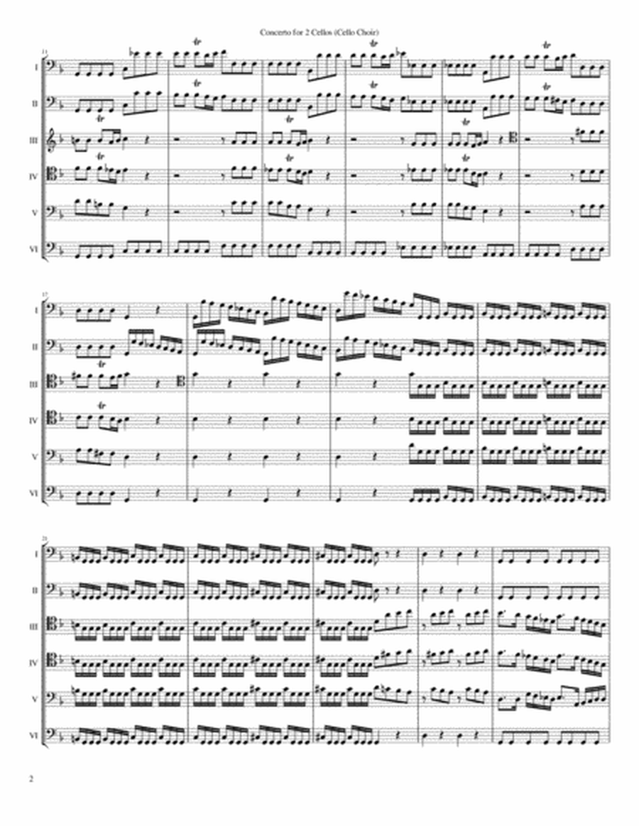 Concerto for Two Cellos, RV 531 (Cello Choir) image number null