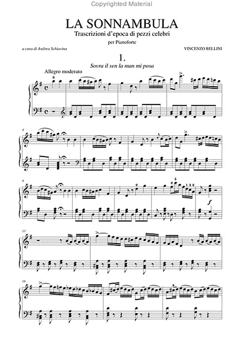 La Sonnambula. Early transcriptions of Celebrated Pieces for Piano image number null