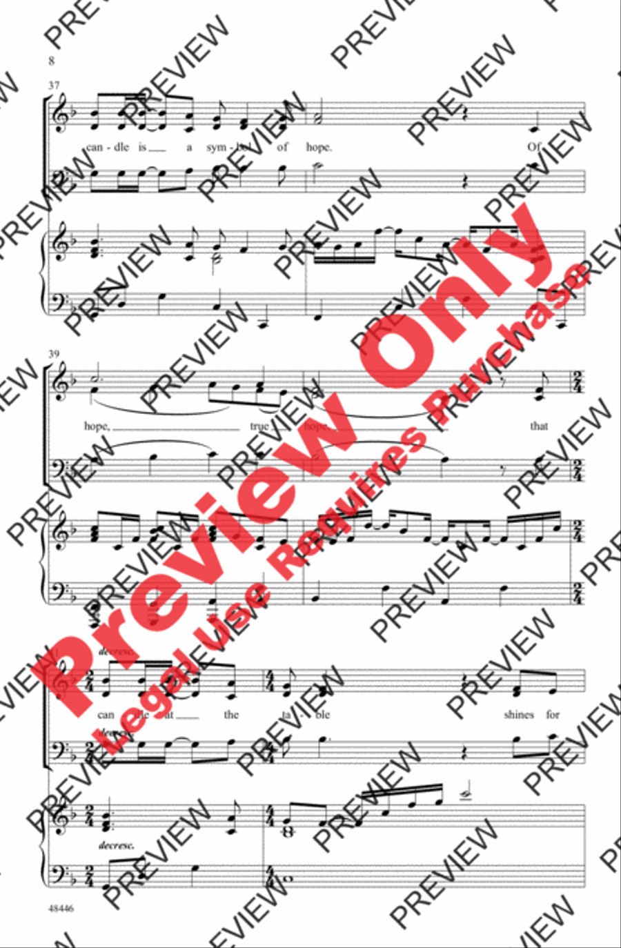 The Candle Is a Symbol 3-Part scores gallery preview page 8
