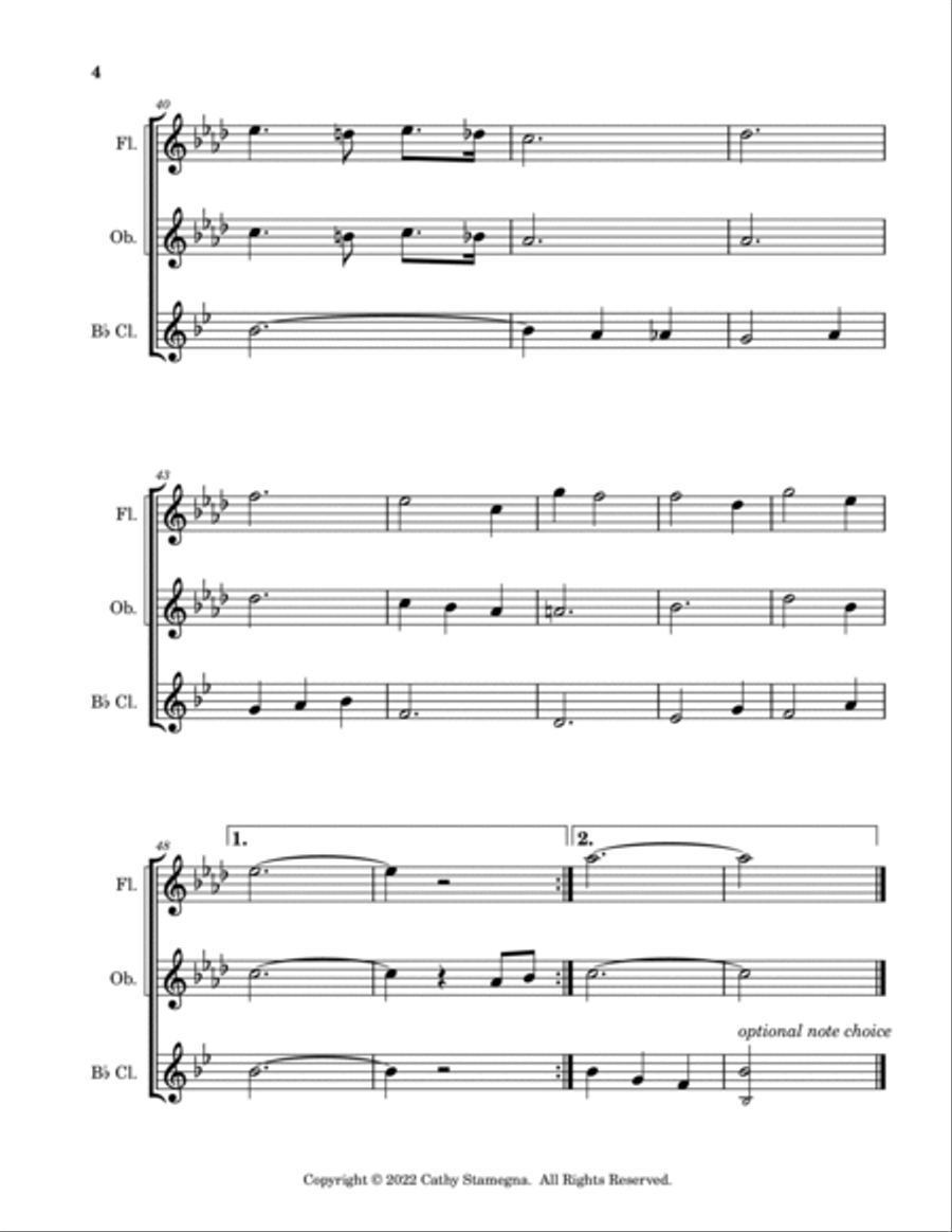 Till We Meet Again - Woodwind Trio (Flute, Oboe, Bb Clarinet) Woodwind Trio scores gallery preview page 5
