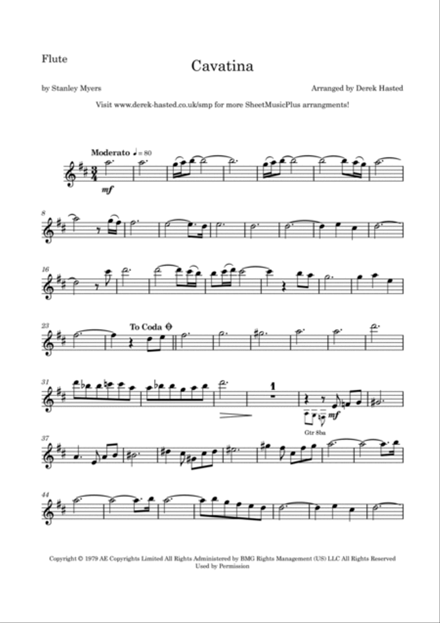 Cavatina Flute scores gallery preview page 4