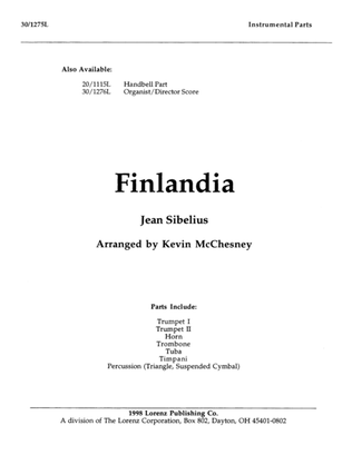 Book cover for Finlandia - Brass/Perc Parts