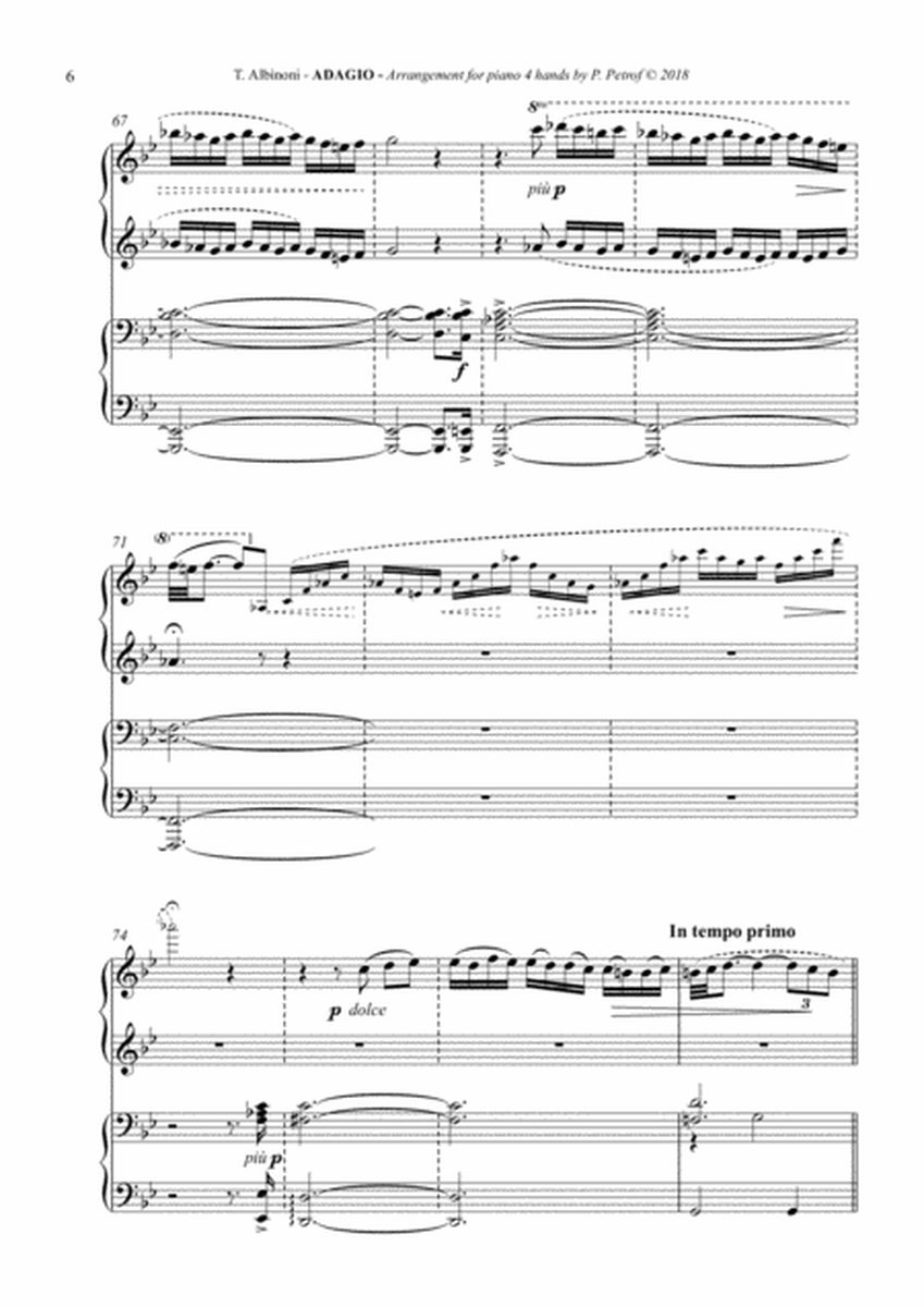 T. Albinoni - ADAGIO - piano 4 hands image number null