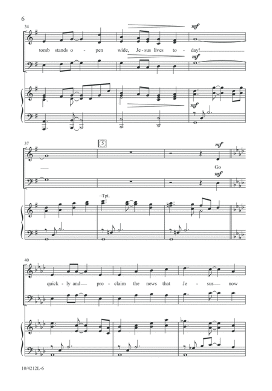 The Tomb Stands Open Wide 3-Part scores gallery preview page 6