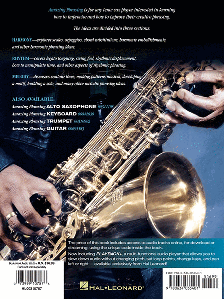 Amazing Phrasing - Tenor Saxophone by Dennis Taylor Tenor Saxophone - Sheet Music