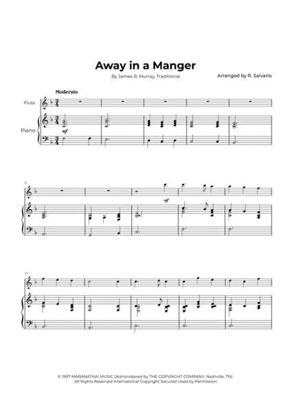 Away in a Manger (Flute with Piano Accompaniment) image number null