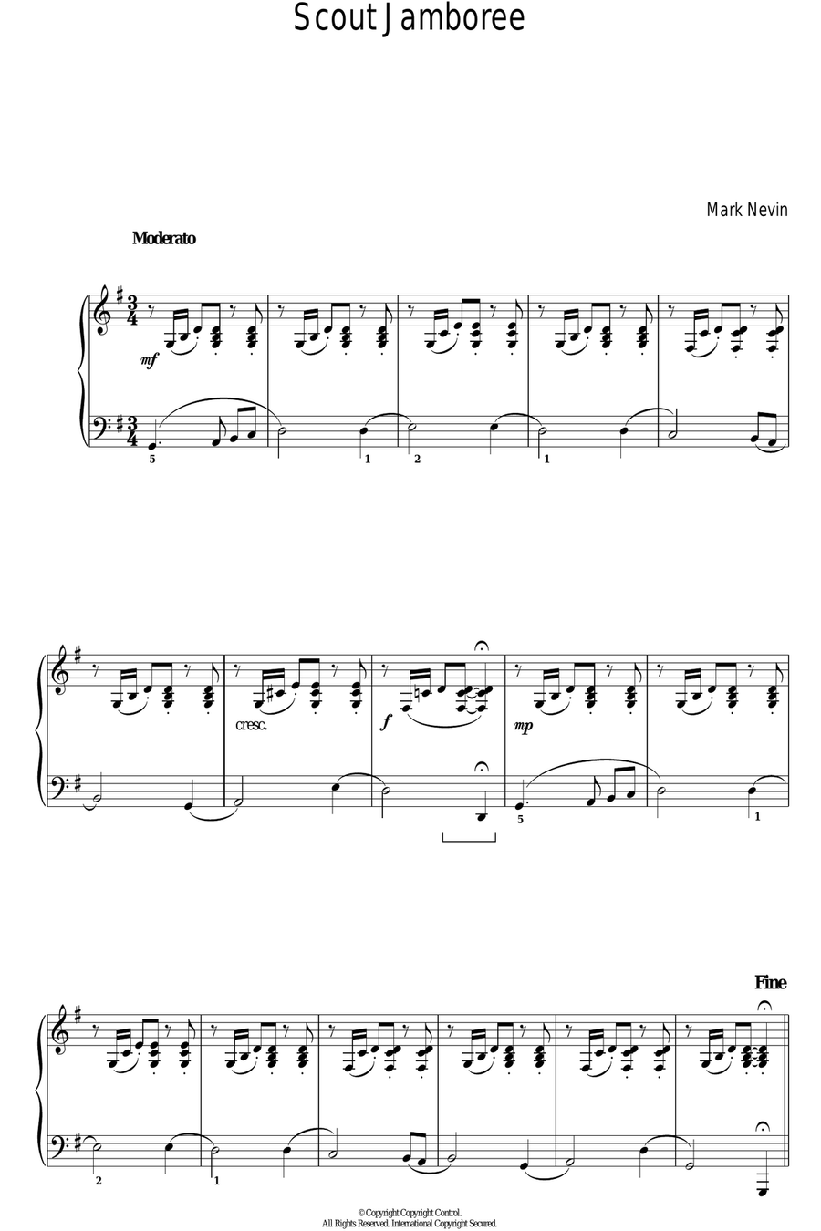 Scout Jamboree Piano Solo scores gallery preview page 1