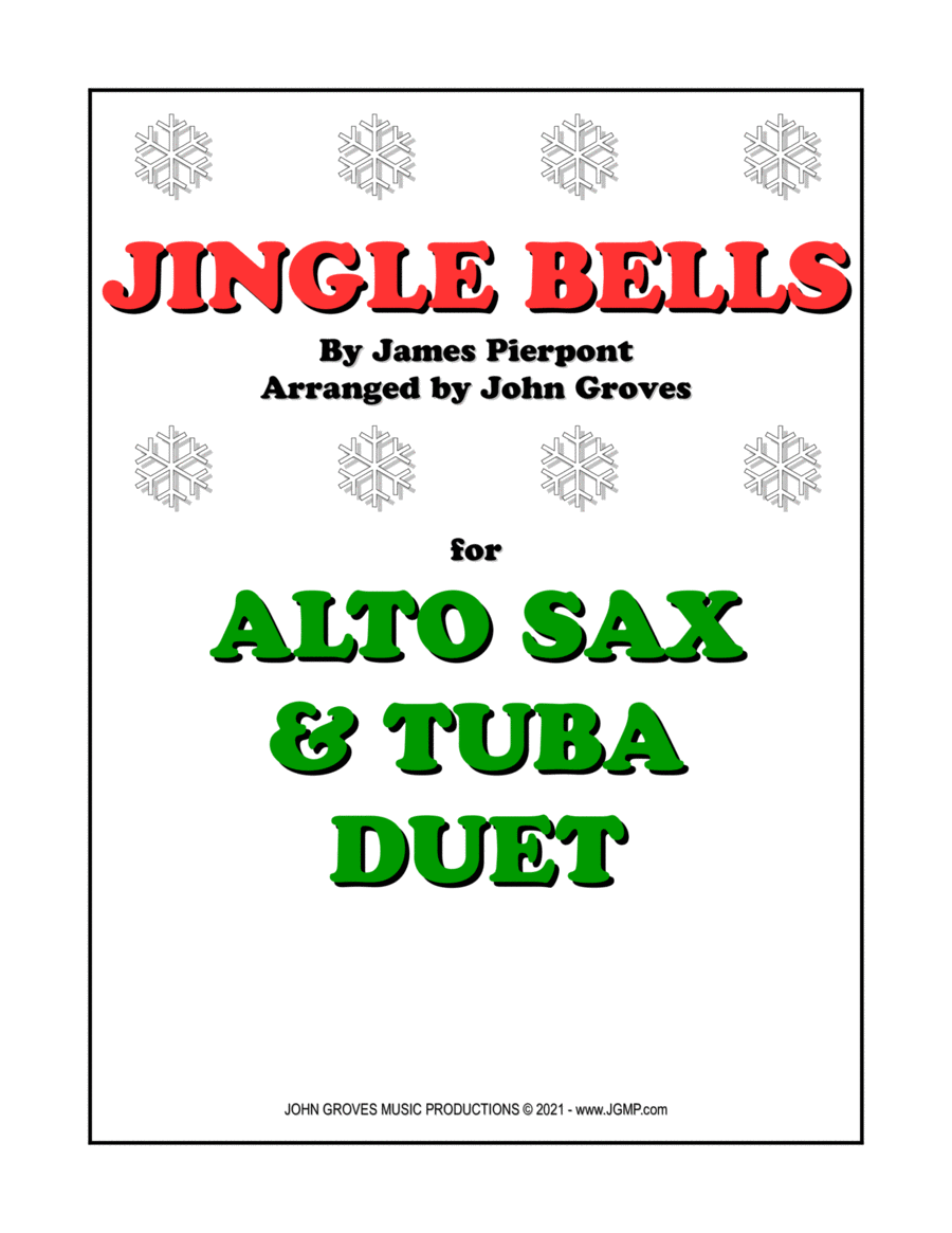 Jingle Bells - Alto Sax & Tuba Duet Alto Saxophone scores gallery preview page 1
