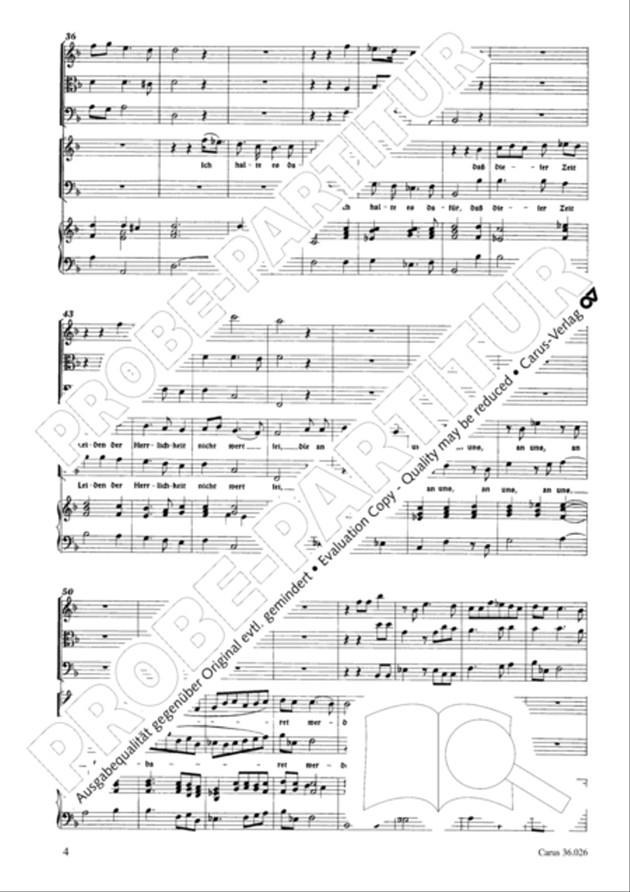 Now I indeed believe (Ich halte es dafur) Choir scores gallery preview page 5