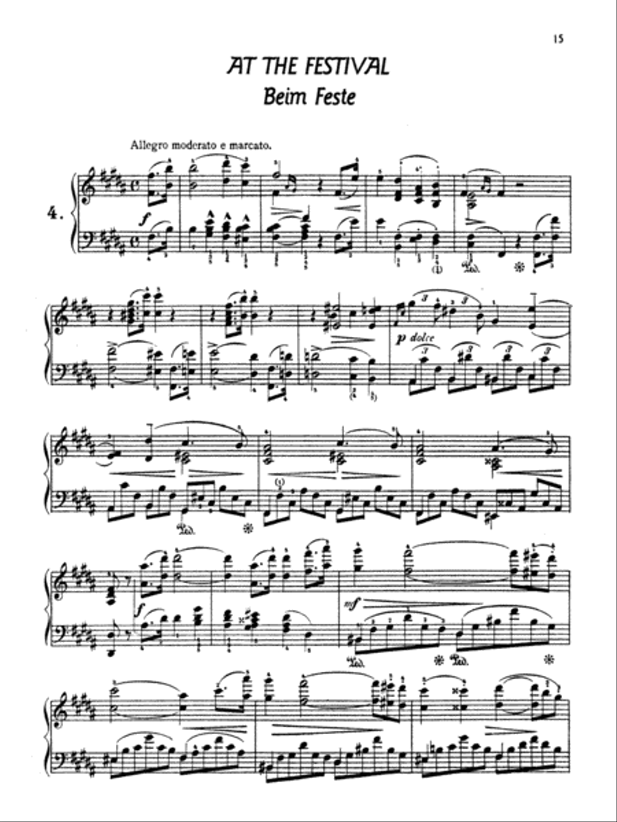 Gade: Fantasy Pieces, Op. 41 Piano Solo scores gallery preview page 1