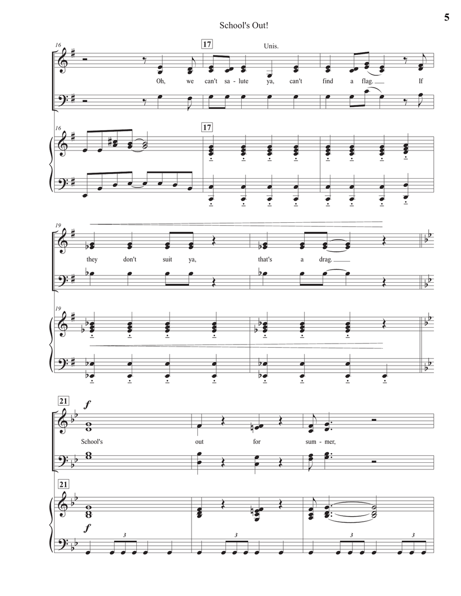 School's Out 4-Part scores gallery preview page 5