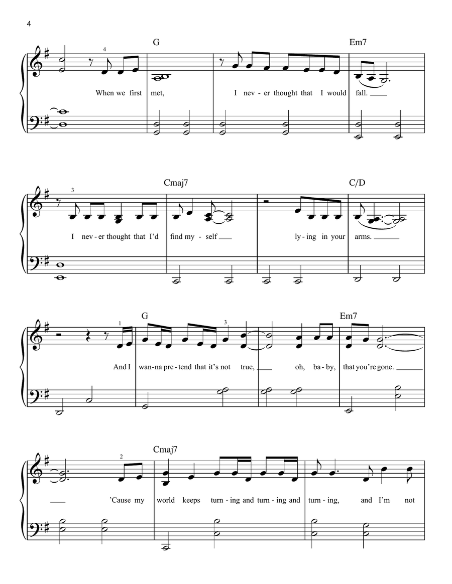 I'll Never Love Again (from A Star Is Born) Easy Piano scores gallery preview page 4