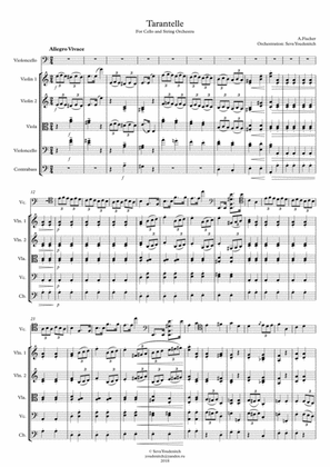 A.Fischer "Tarantella" for cello and string orchestra