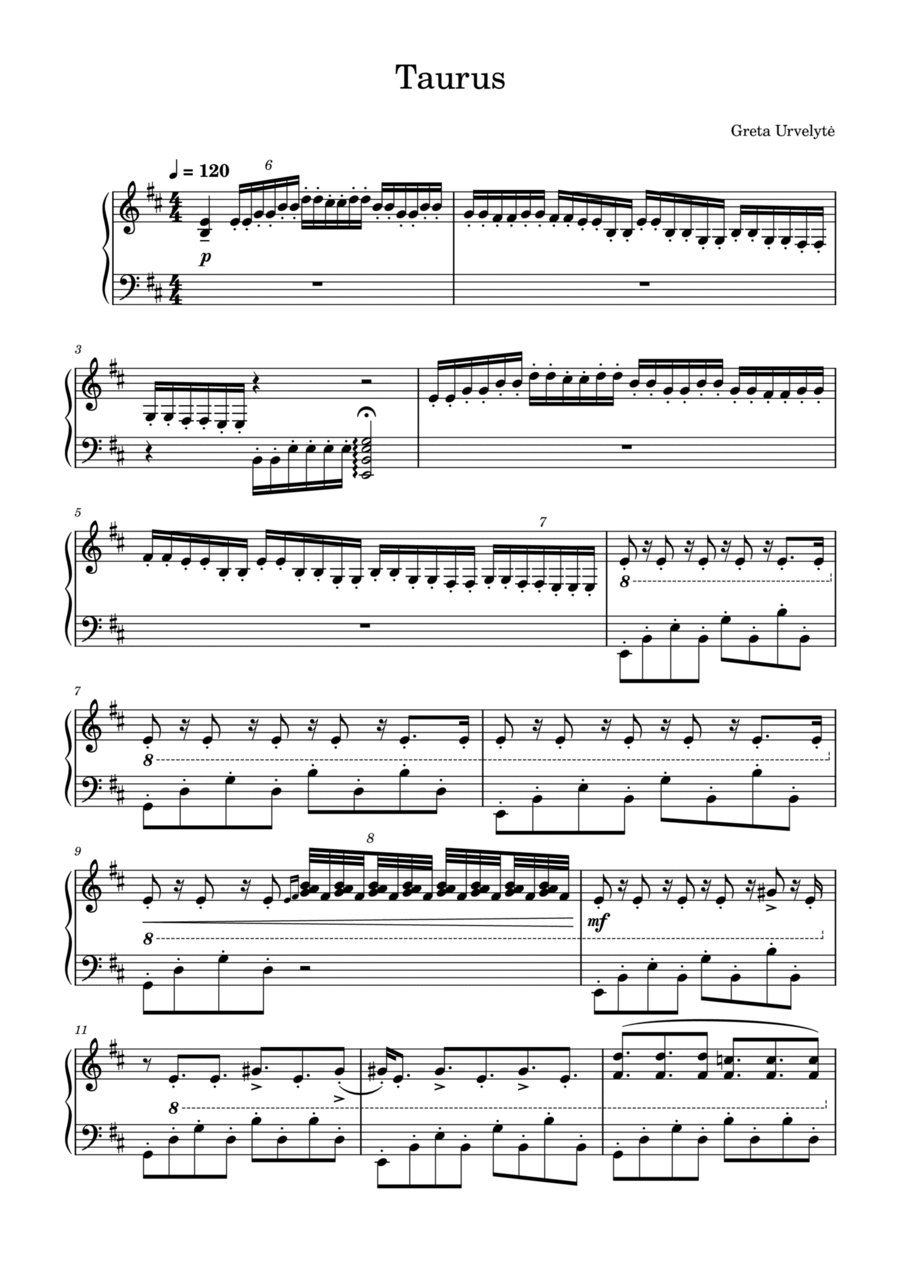 Taurus Taurus Piano Solo scores gallery preview page 1