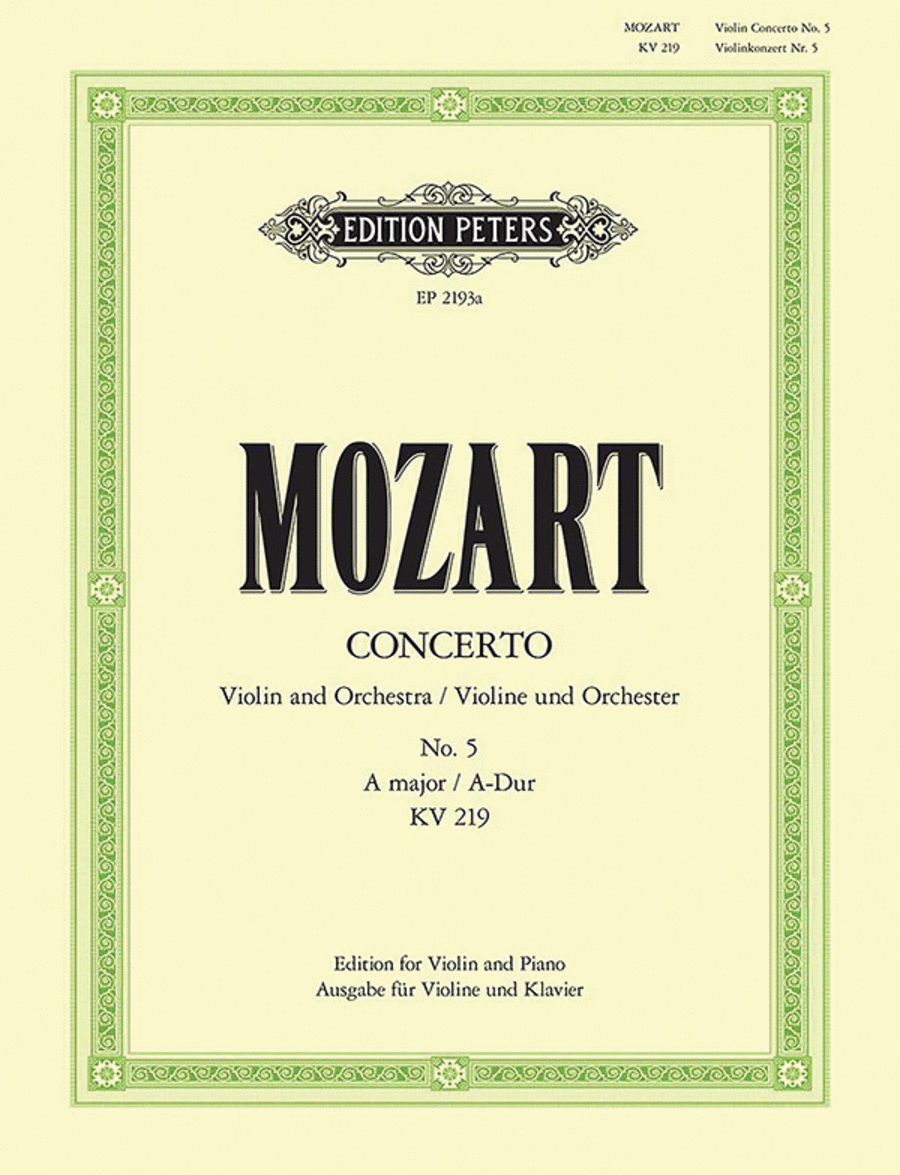 Violin Concerto No.5 (with Cadenza)