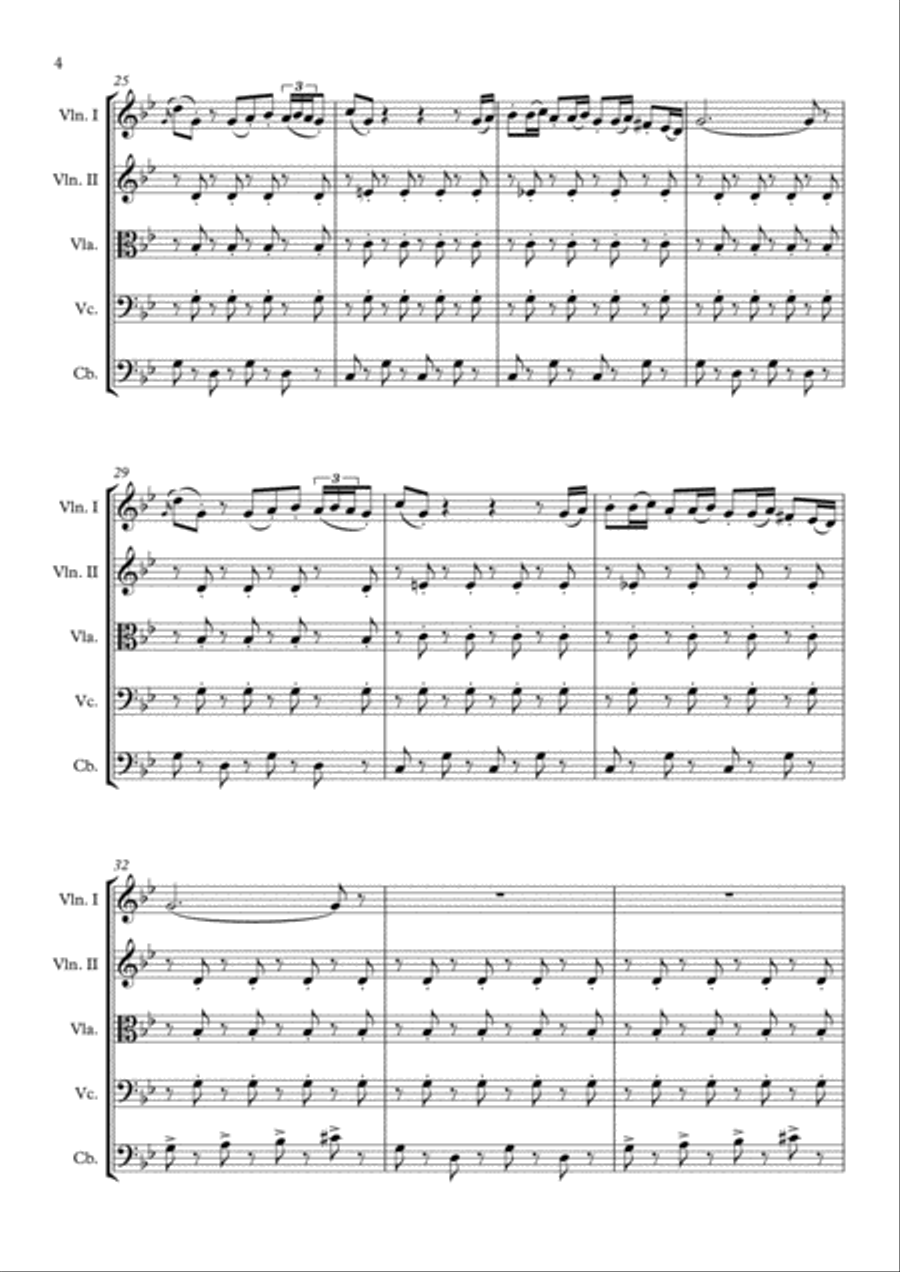 Themes From Sherlock (main Theme/watson's Theme) String Quintet scores gallery preview page 5