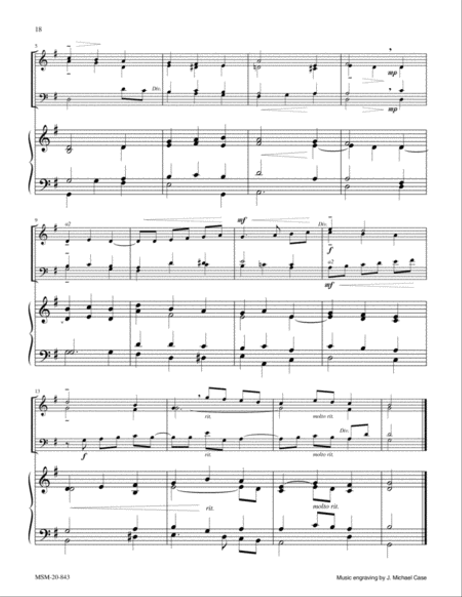 The Day You Gave Us, Lord, Has Ended (St. Clement) Choir scores gallery preview page 3