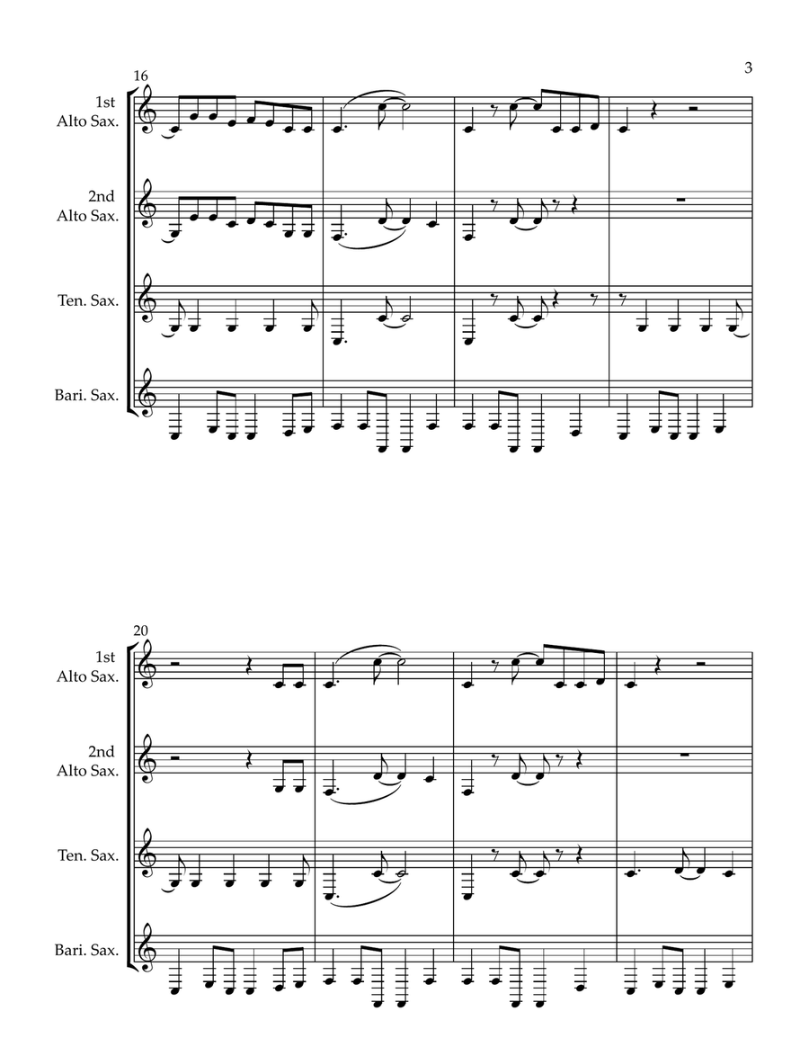 Budapest Saxophone Quartet scores gallery preview page 5