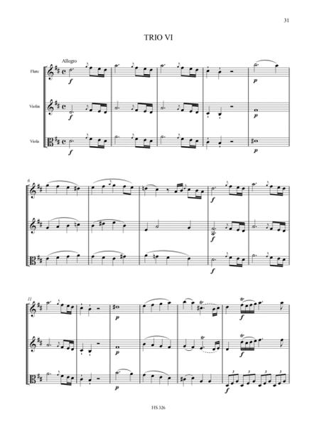 6 Trio Concertans Op. 26 for Flute, Violin and Viola - Vol. 2: Trios 4-6