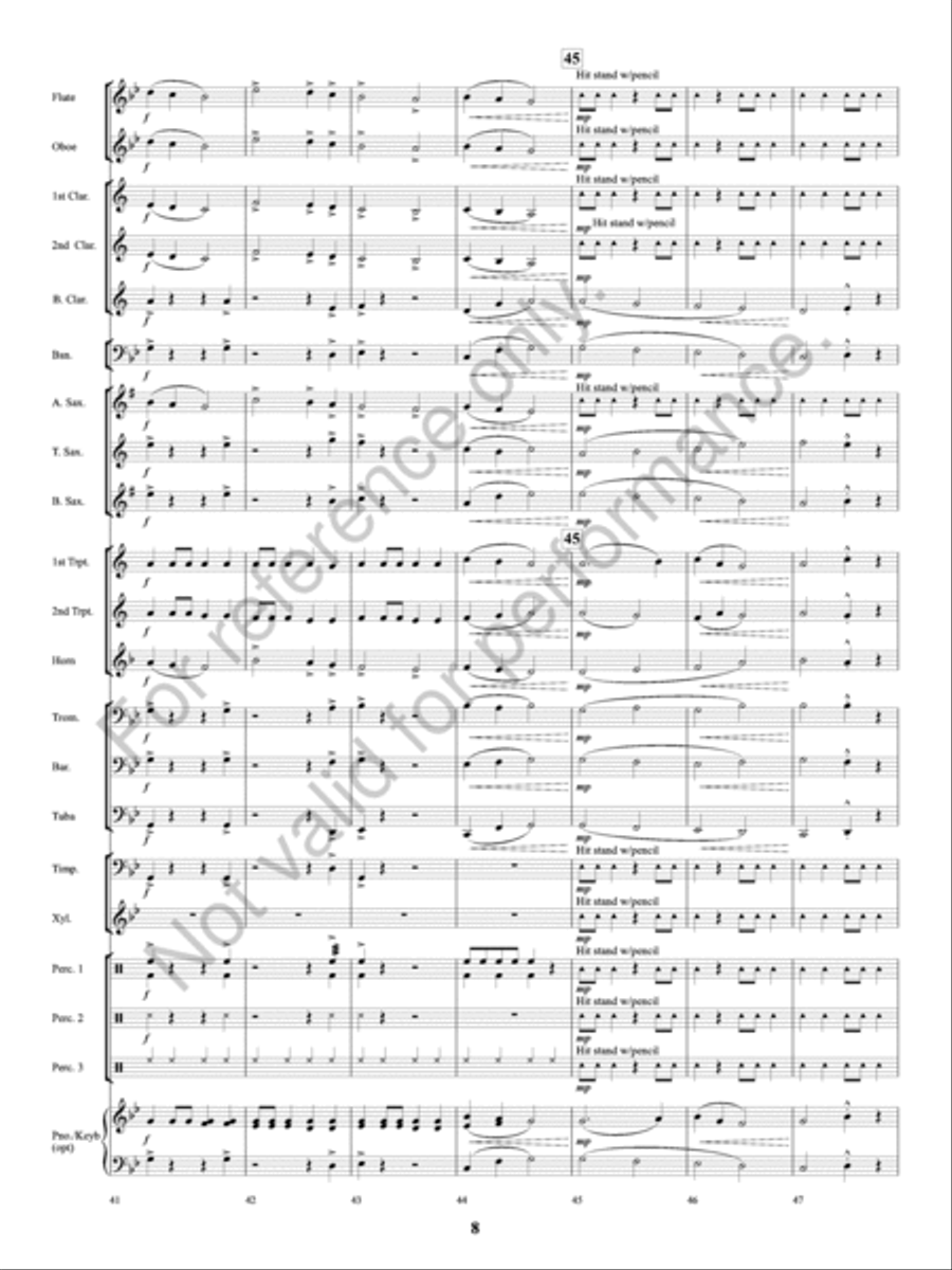 Volcano! Volcano! Concert Band scores gallery preview page 9