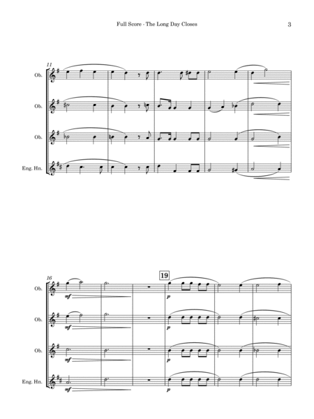 The Long Day Closes (arr. Double-Reed Quartet) image number null