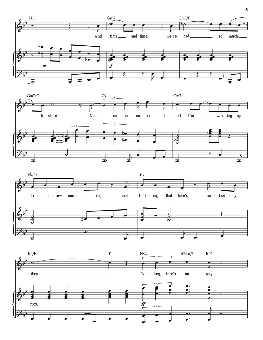 And I Am Telling You I'm Not Going Piano, Vocal scores gallery preview page 5