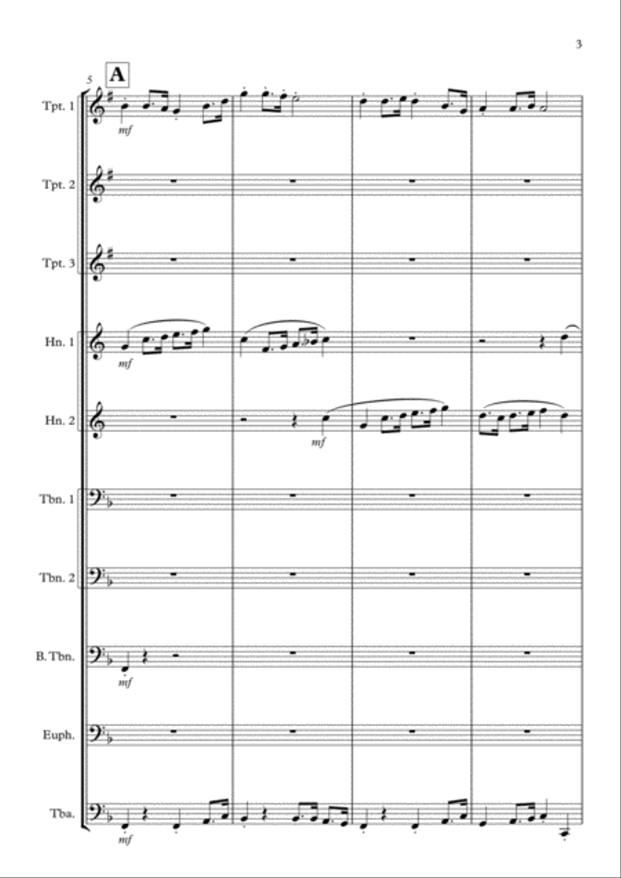 Click Go the Shears Brass Ensemble scores gallery preview page 3