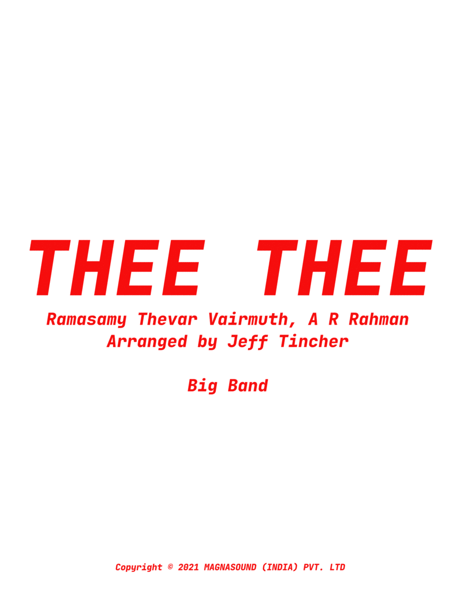 Thee Thee Thee Thee Jazz Ensemble scores gallery preview page 1