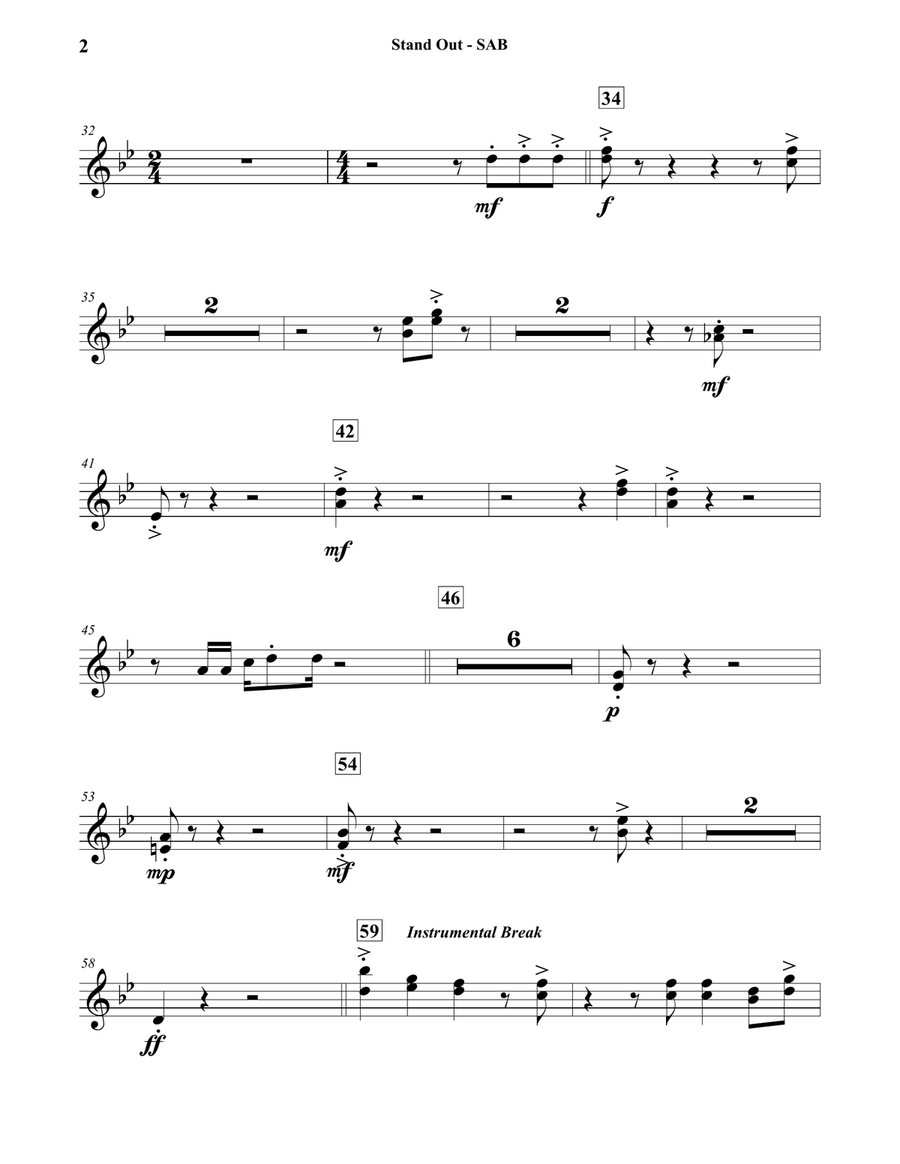 Stand Out Concert Band scores gallery preview page 2