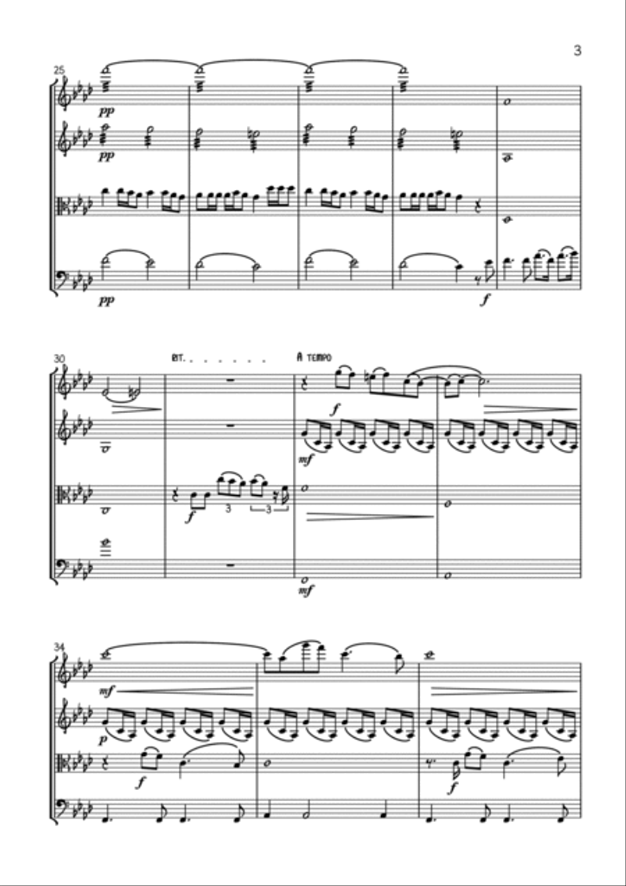 Writing's On The Wall from the film SPECTRE String Quartet scores gallery preview page 3